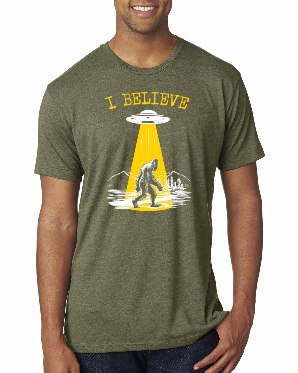 Camiseta I Believe UFO Sasquatch Hombre Premium Tri Blend - Imagen 12 de 17