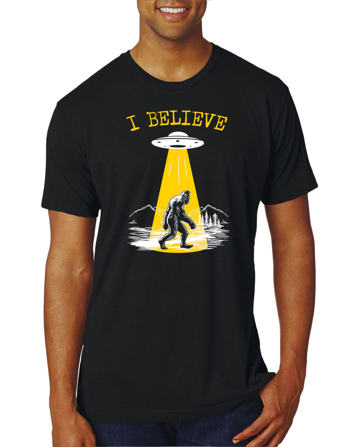 Camiseta I Believe UFO Sasquatch Hombre Premium Tri Blend - Imagen 14 de 17