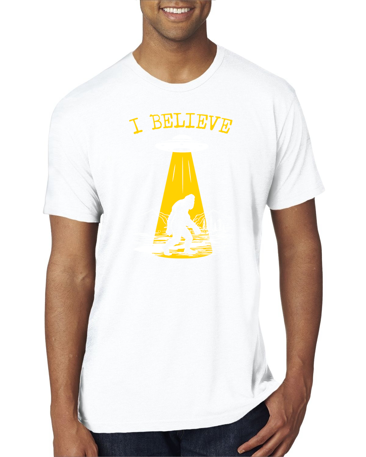 Camiseta I Believe UFO Sasquatch Hombre Premium Tri Blend - Imagen 17 de 17