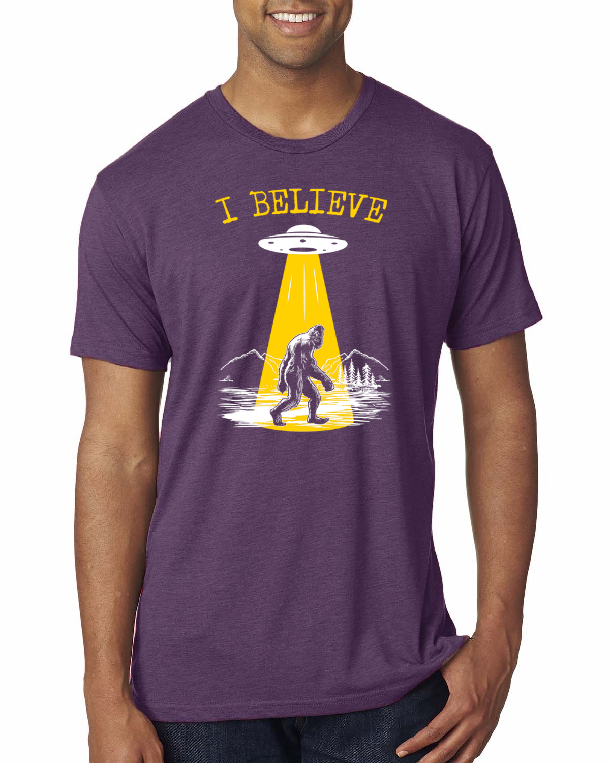 Camiseta I Believe UFO Sasquatch Hombre Premium Tri Blend - Imagen 9 de 17