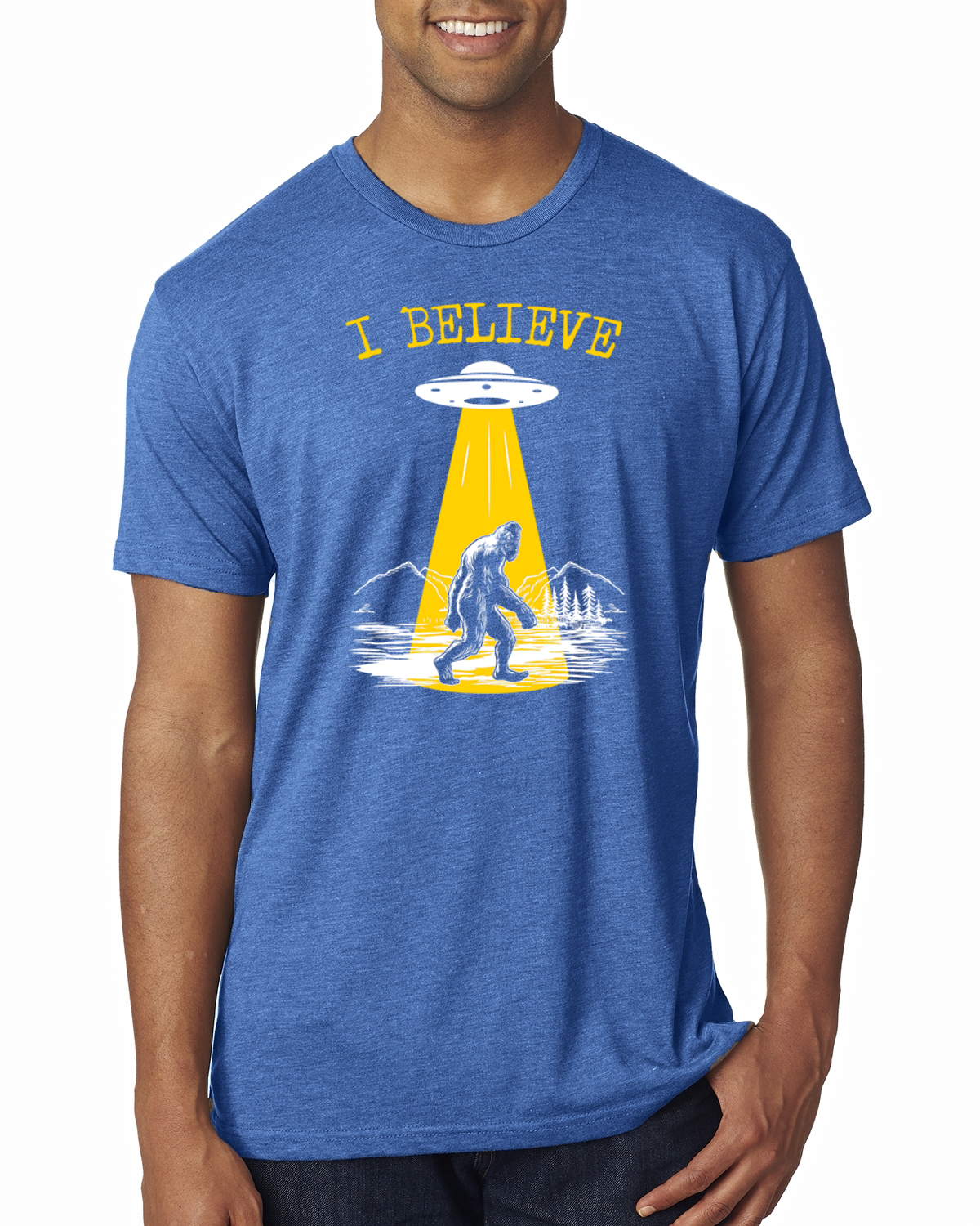 Camiseta I Believe UFO Sasquatch Hombre Premium Tri Blend - Imagen 11 de 17