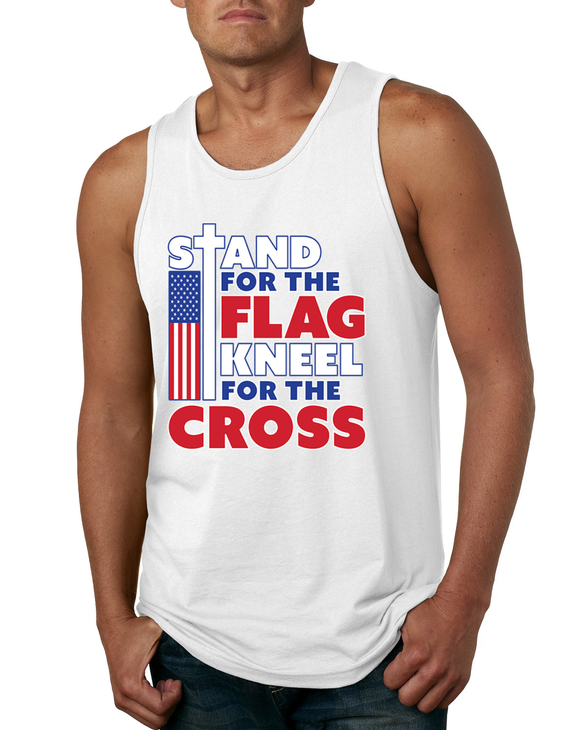 Stand for the Flag Kneel For the Cross Herren Tank Top - Bild 9 von 9