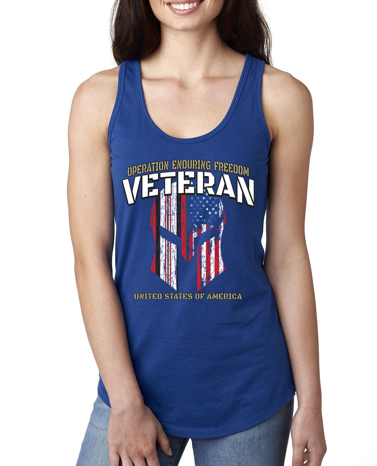 Camiseta sin mangas Operation Iraqi Enduring Freedom color real damas reales - Imagen 5 de 6