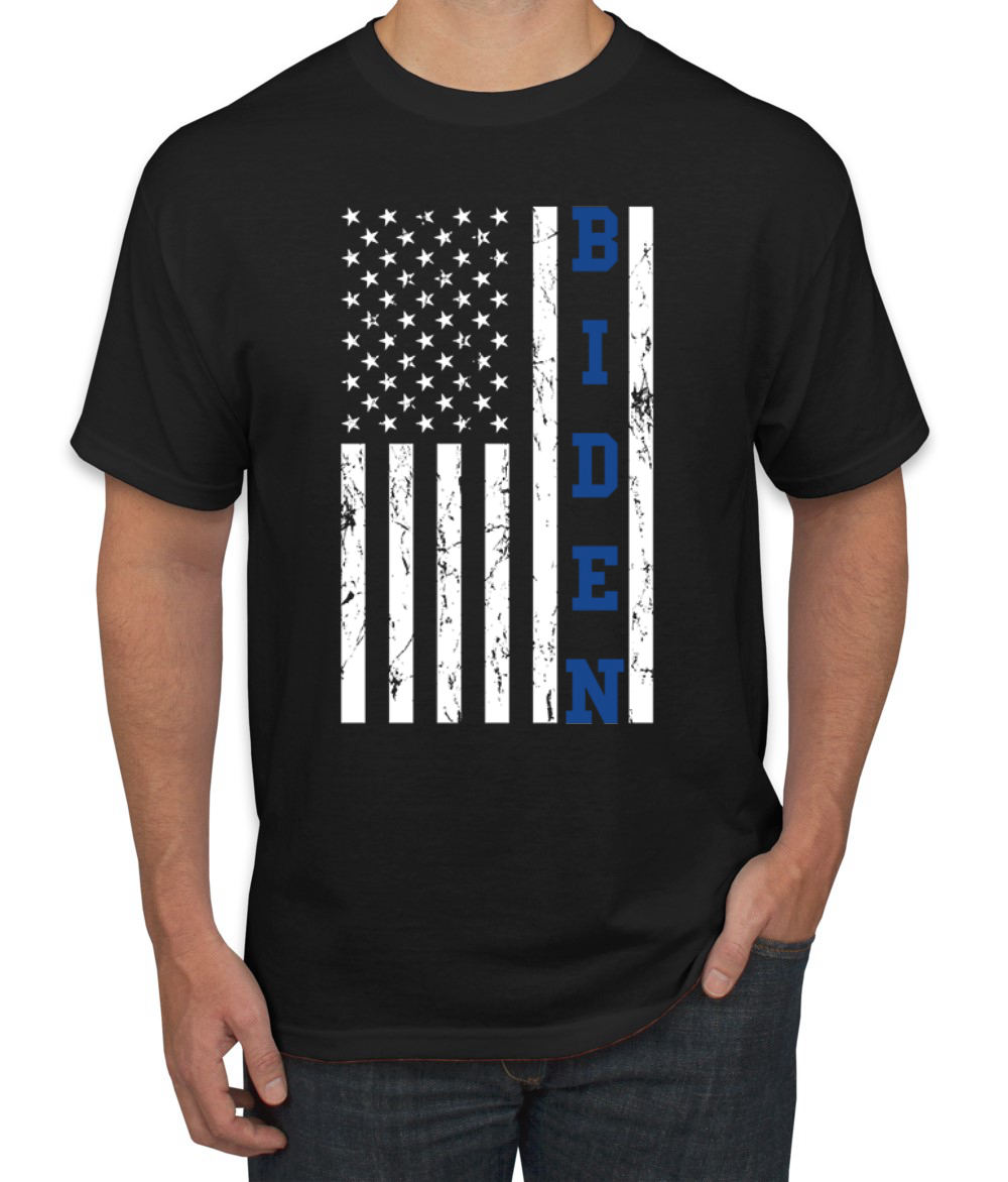Biden Distressed USA Flag Political Men T-Shirt | eBay