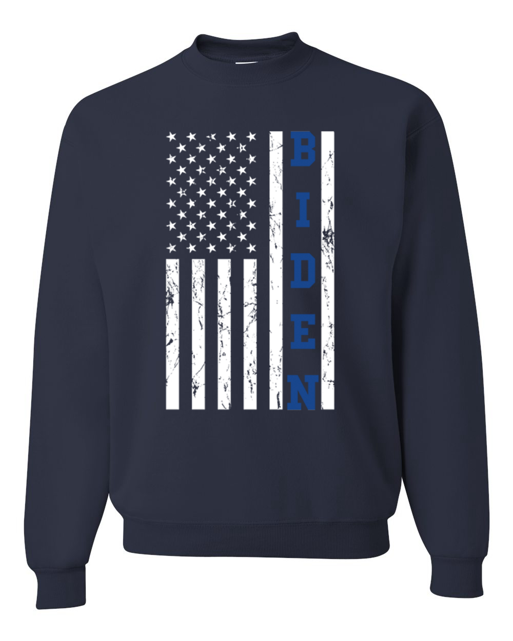 Biden Distressed USA Flag Political Unisex Crewneck Sweatshirt - Picture 7 of 11