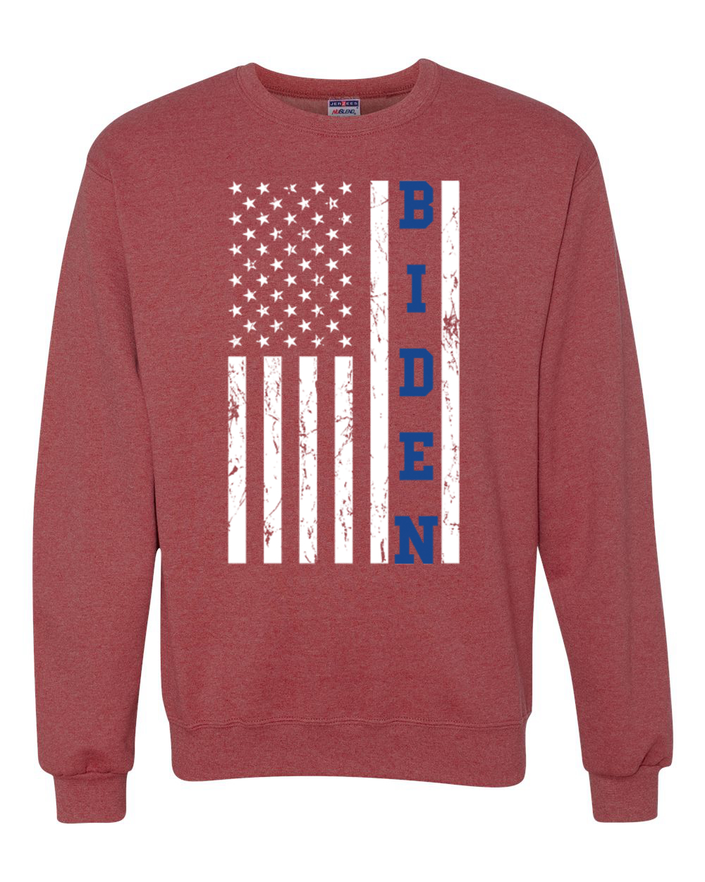 Biden Distressed USA Flag Political Unisex Crewneck Sweatshirt - Picture 11 of 11