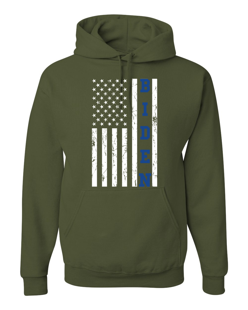 Biden Distressed USA Flag Political Unisex Hoodie Sweatshirt - Picture 12 of 12