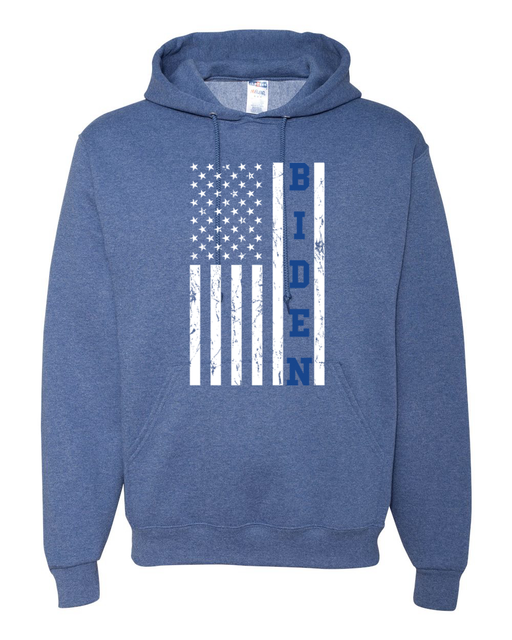 Biden Distressed USA Flag Political Unisex Hoodie Sweatshirt - Picture 9 of 12