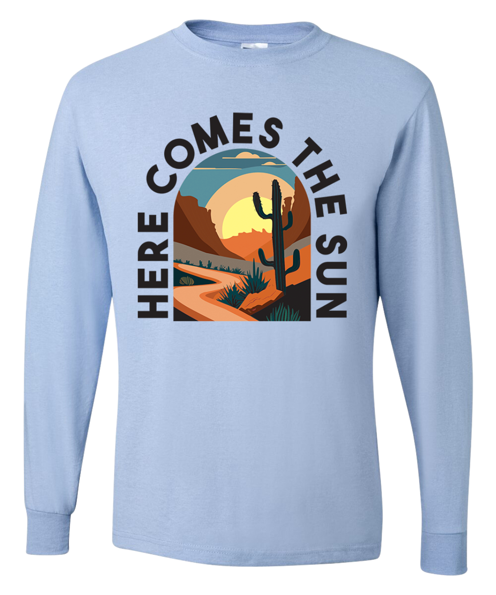 Camisa de manga larga para hombre Here Comes The Sun Desert Road Nature - Imagen 10 de 10