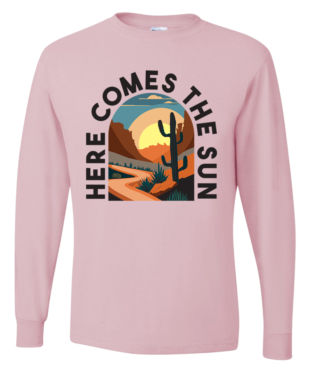 Camisa de manga larga para hombre Here Comes The Sun Desert Road Nature - Imagen 5 de 10