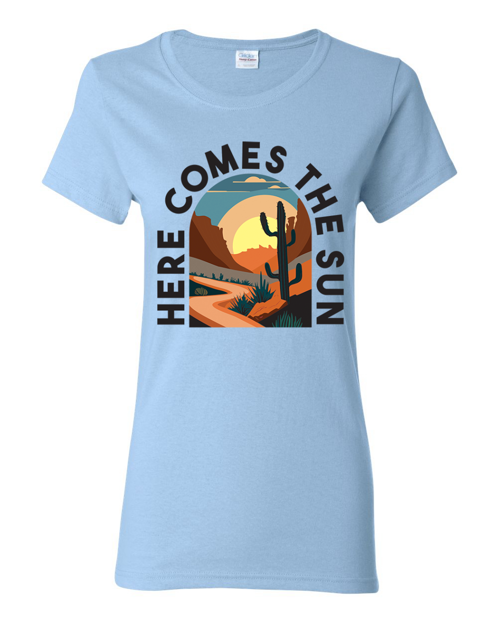 Camiseta gráfica para mujer Here Comes The Sun Desert Road Nature - Imagen 11 de 11
