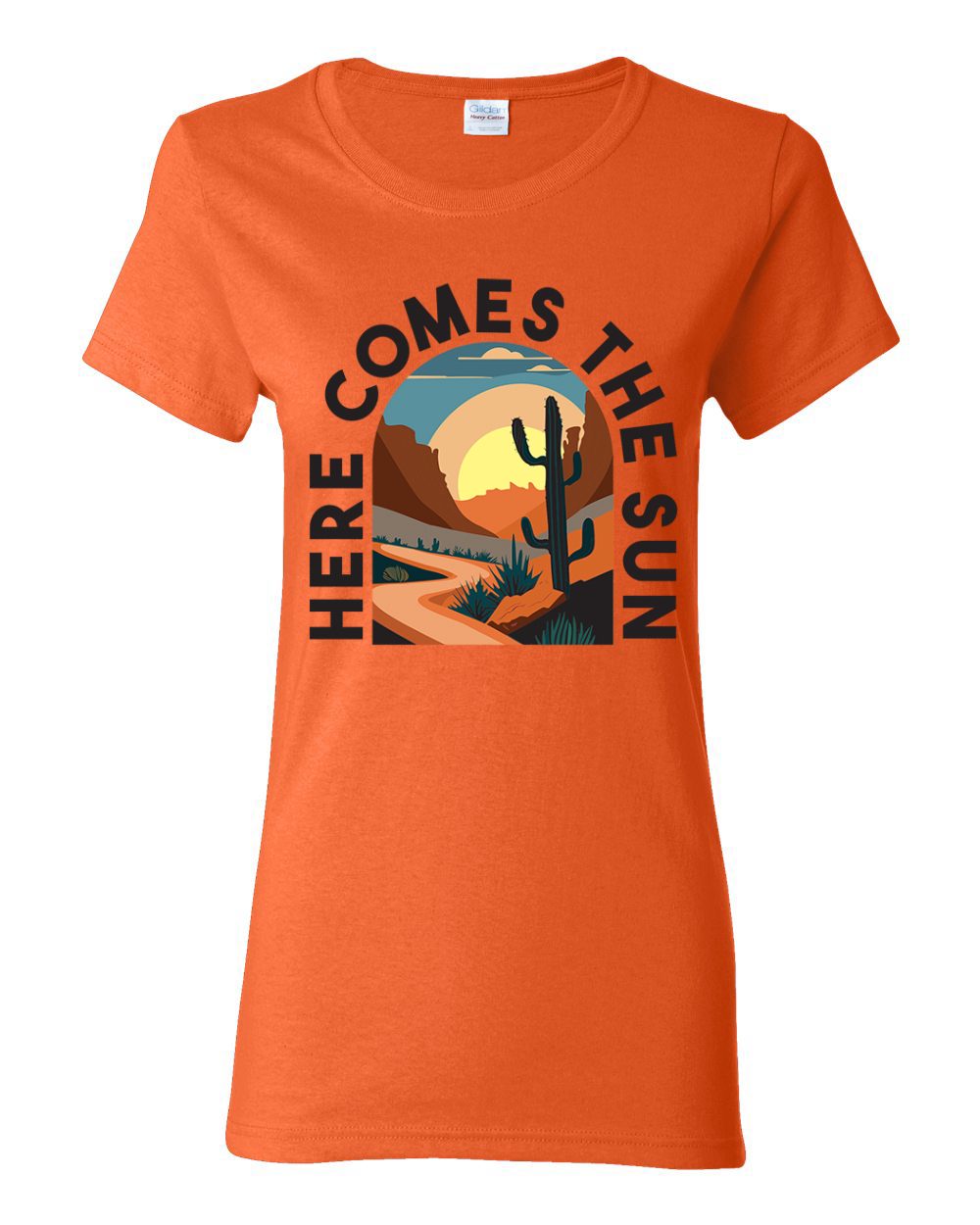Camiseta gráfica para mujer Here Comes The Sun Desert Road Nature - Imagen 7 de 11