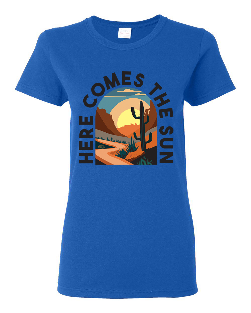 Camiseta gráfica para mujer Here Comes The Sun Desert Road Nature - Imagen 9 de 11