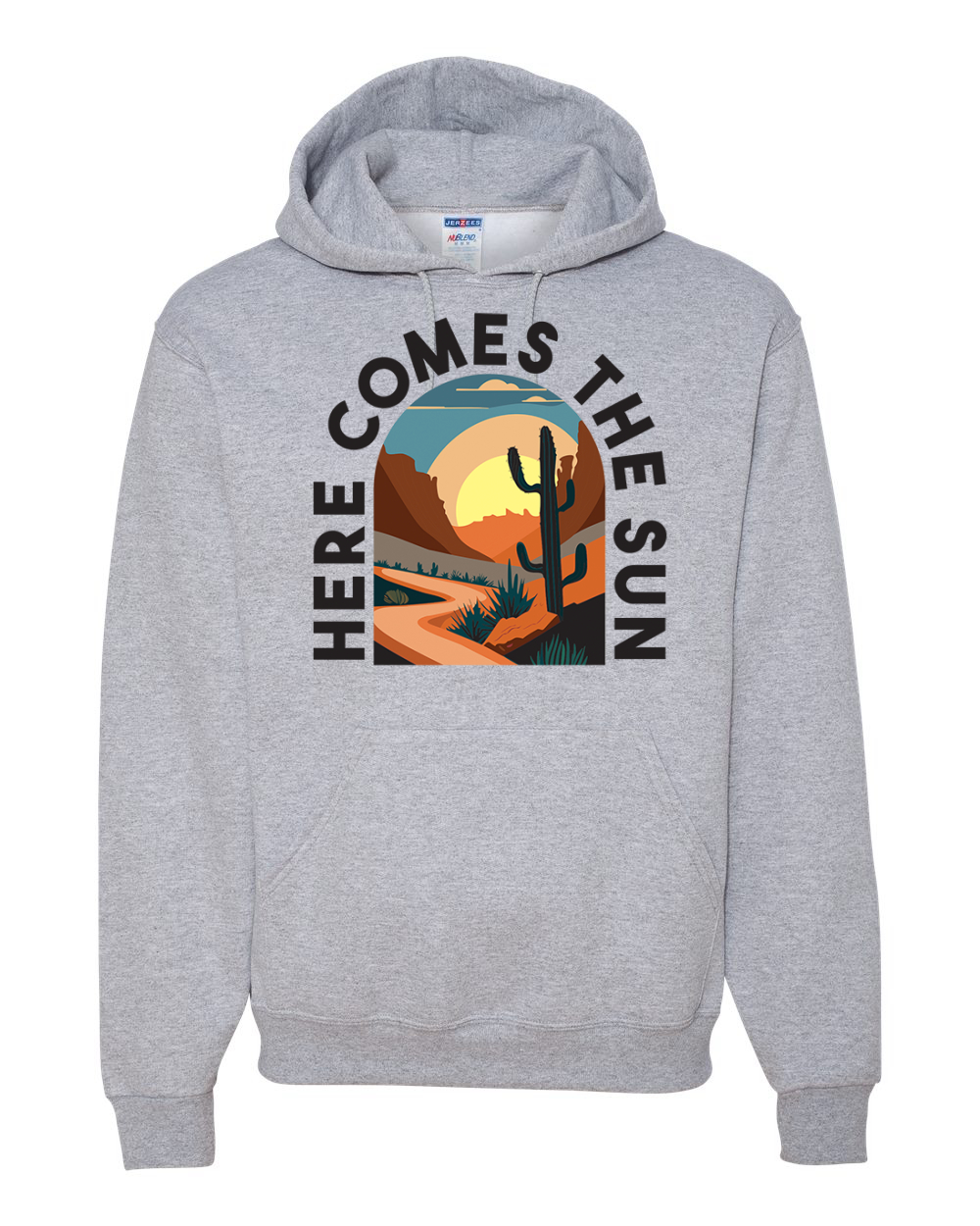 Here Comes The Sun Desert Road Nature Unisex Hoodie Sweatshirt - Bild 4 von 11