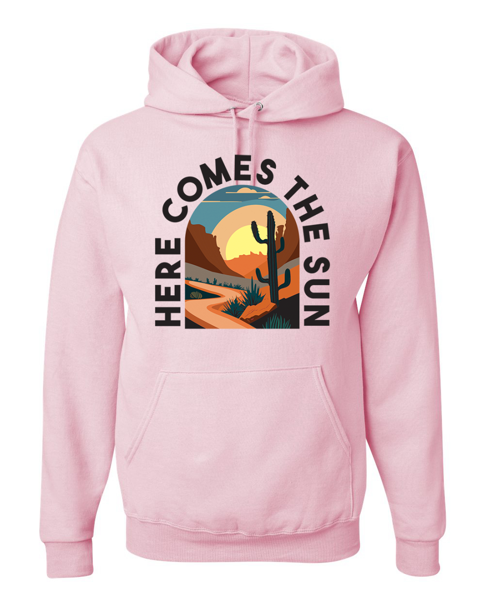 Here Comes The Sun Desert Road Nature Unisex Hoodie Sweatshirt - Bild 5 von 11