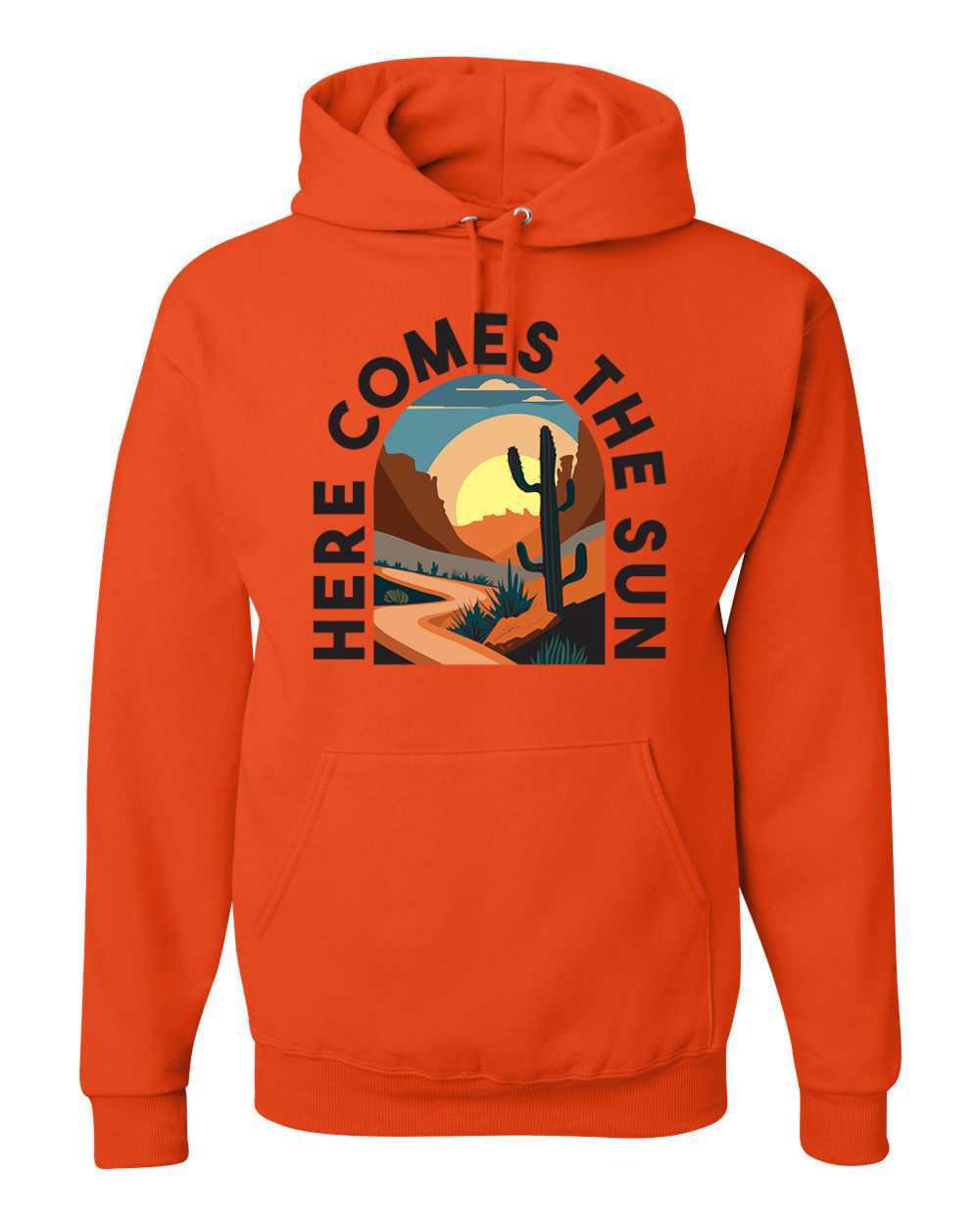 Here Comes The Sun Desert Road Nature Unisex Hoodie Sweatshirt - Bild 7 von 11