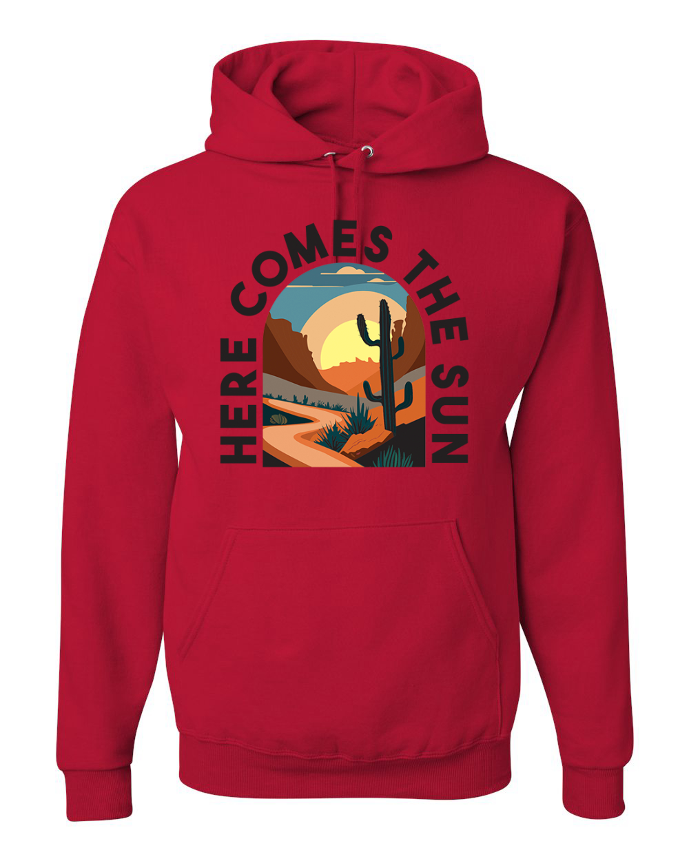 Here Comes The Sun Desert Road Nature Unisex Hoodie Sweatshirt - Bild 8 von 11