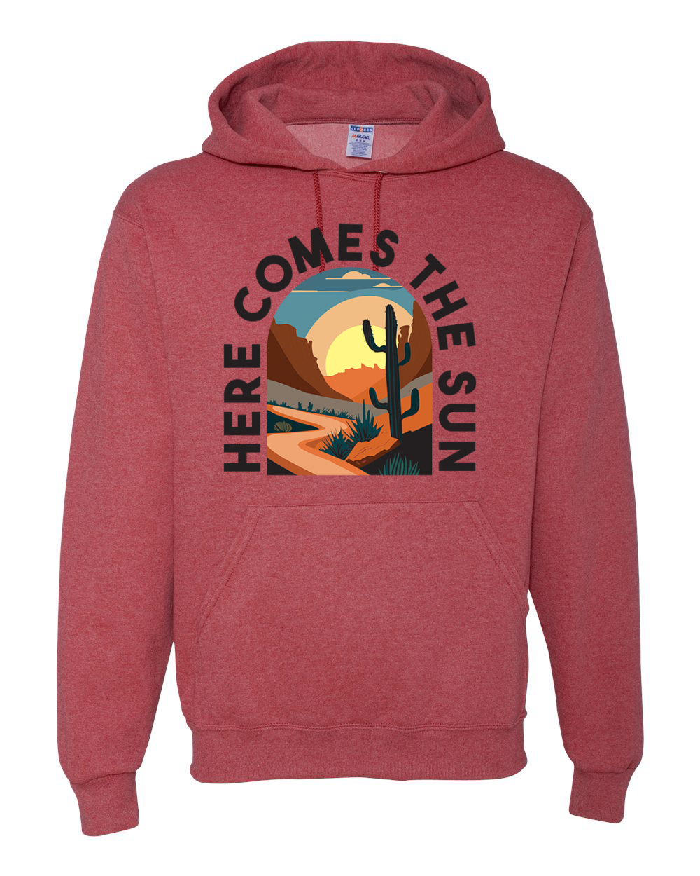 Here Comes The Sun Desert Road Nature Unisex Hoodie Sweatshirt - Bild 10 von 11