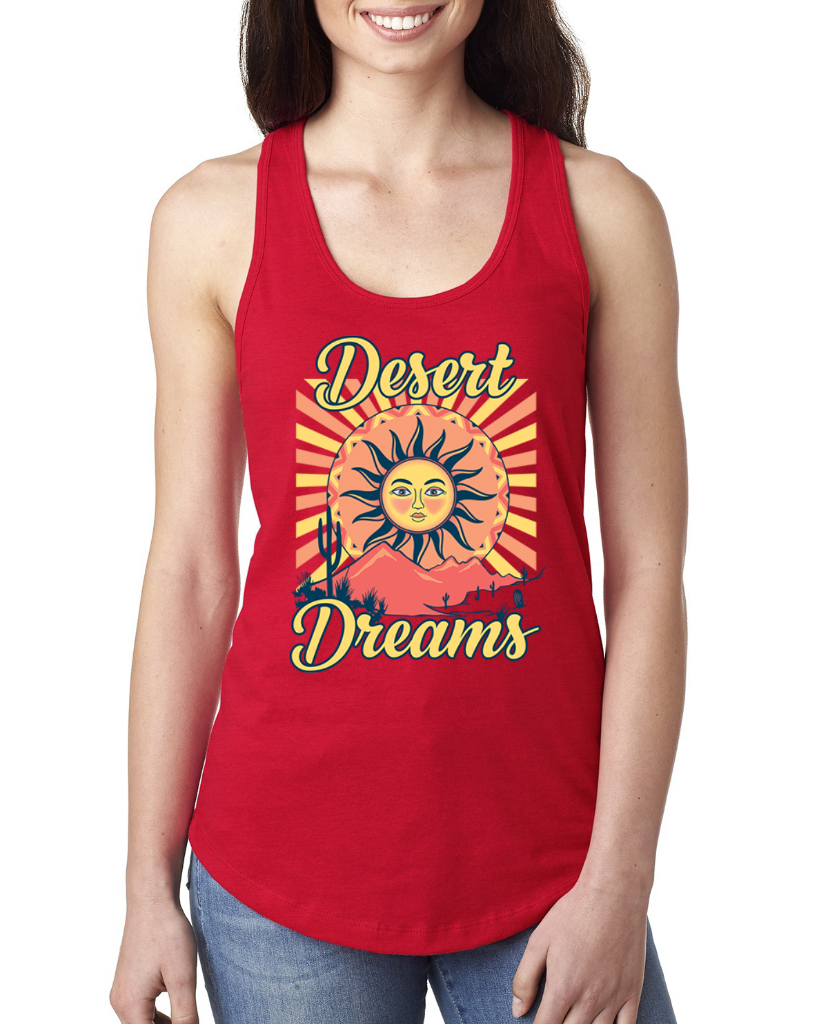 Desert Dreams Sunset Nature Damen Racerback Tank Top - Bild 5 von 5