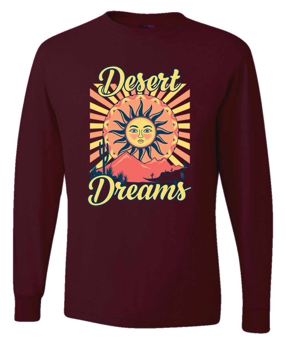 Camisa de manga larga Desert Dreams Sunset Nature para hombre - Imagen 7 de 10
