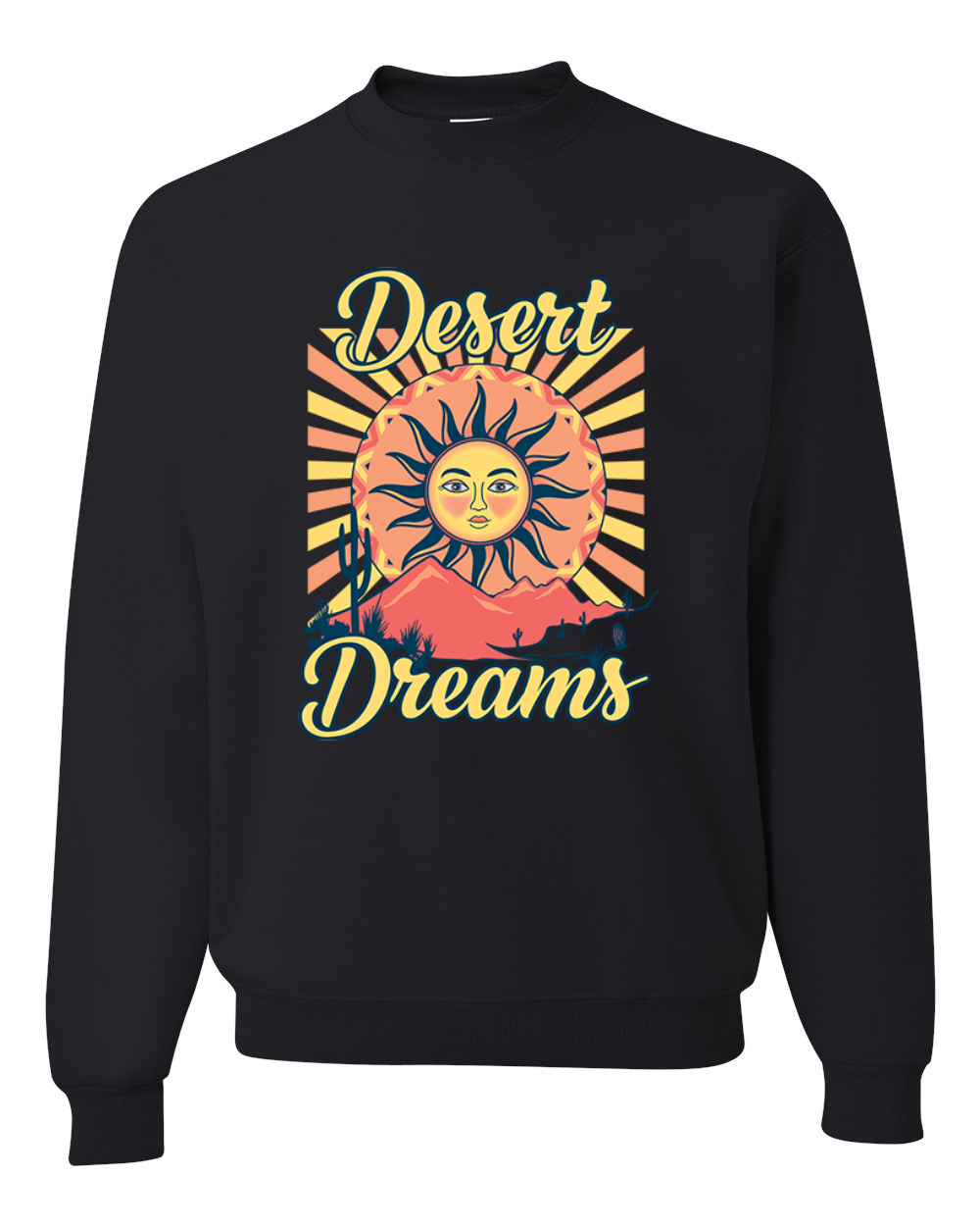 Desert Dreams Sunset Nature Unisex Rundhalsausschnitt Sweatshirt - Bild 3 von 11