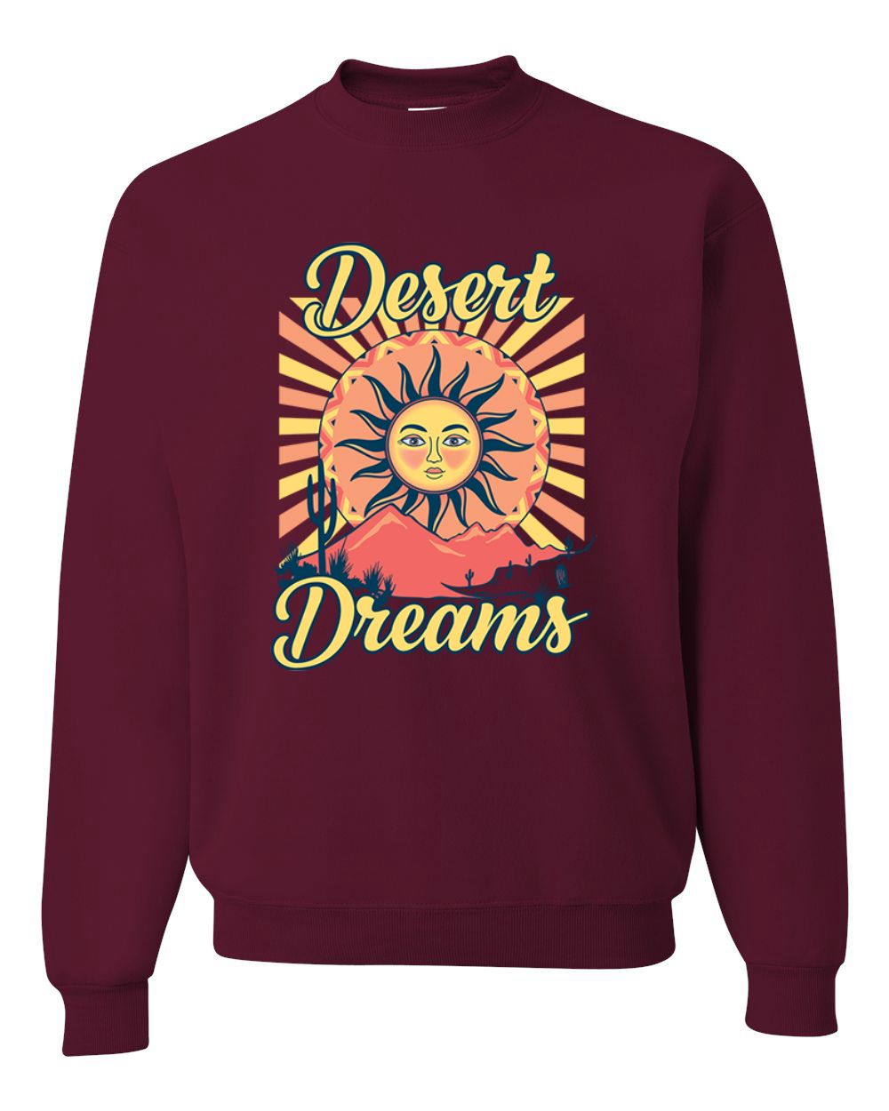 Desert Dreams Sunset Nature Unisex Rundhalsausschnitt Sweatshirt - Bild 7 von 11