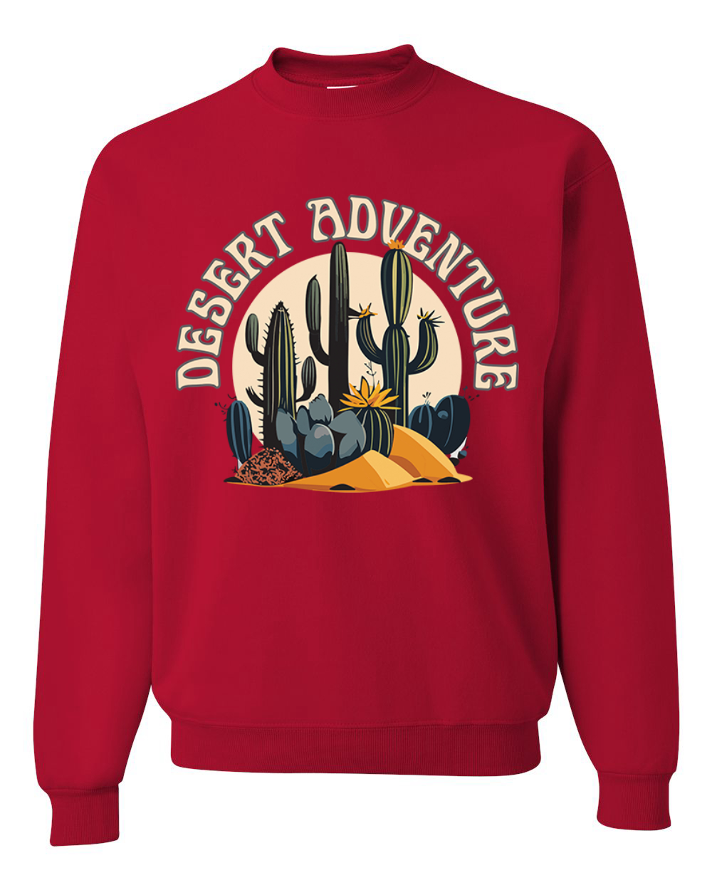 Sudadera de cuello redondo unisex Desert Adventure Cactus Nature - Imagen 9 de 10