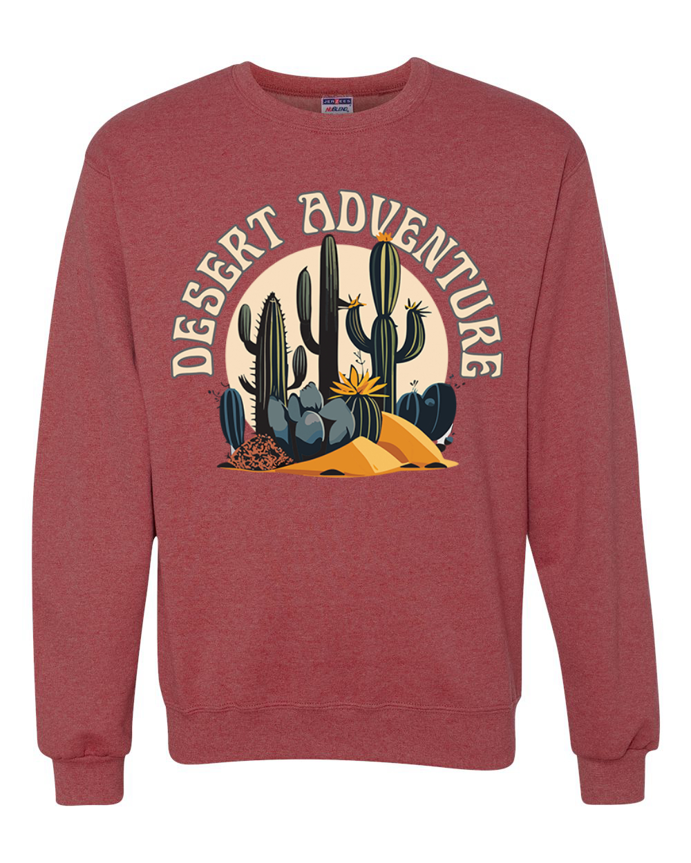 Sudadera de cuello redondo unisex Desert Adventure Cactus Nature - Imagen 10 de 10