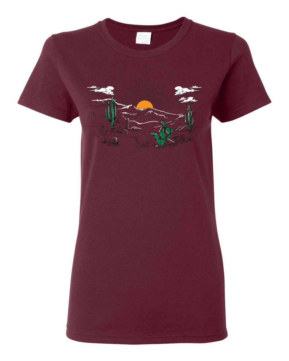 Camiseta gráfica para mujer Cactus Desert Sunset Nature - Imagen 6 de 10
