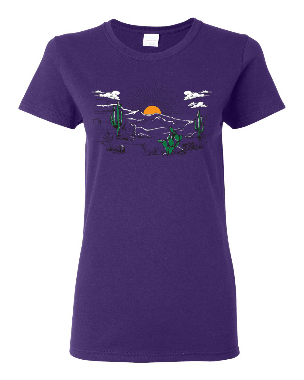 Camiseta gráfica para mujer Cactus Desert Sunset Nature - Imagen 8 de 10
