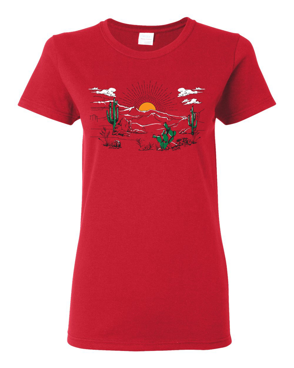 Camiseta gráfica para mujer Cactus Desert Sunset Nature - Imagen 9 de 10