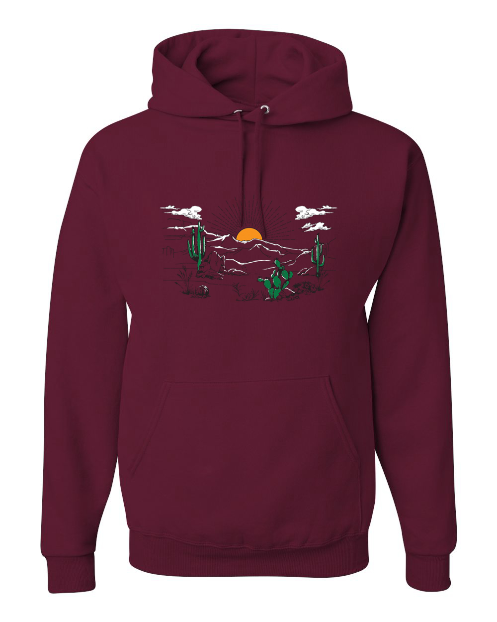 Sudadera con capucha unisex Cactus Desert Sunset Nature - Imagen 6 de 11