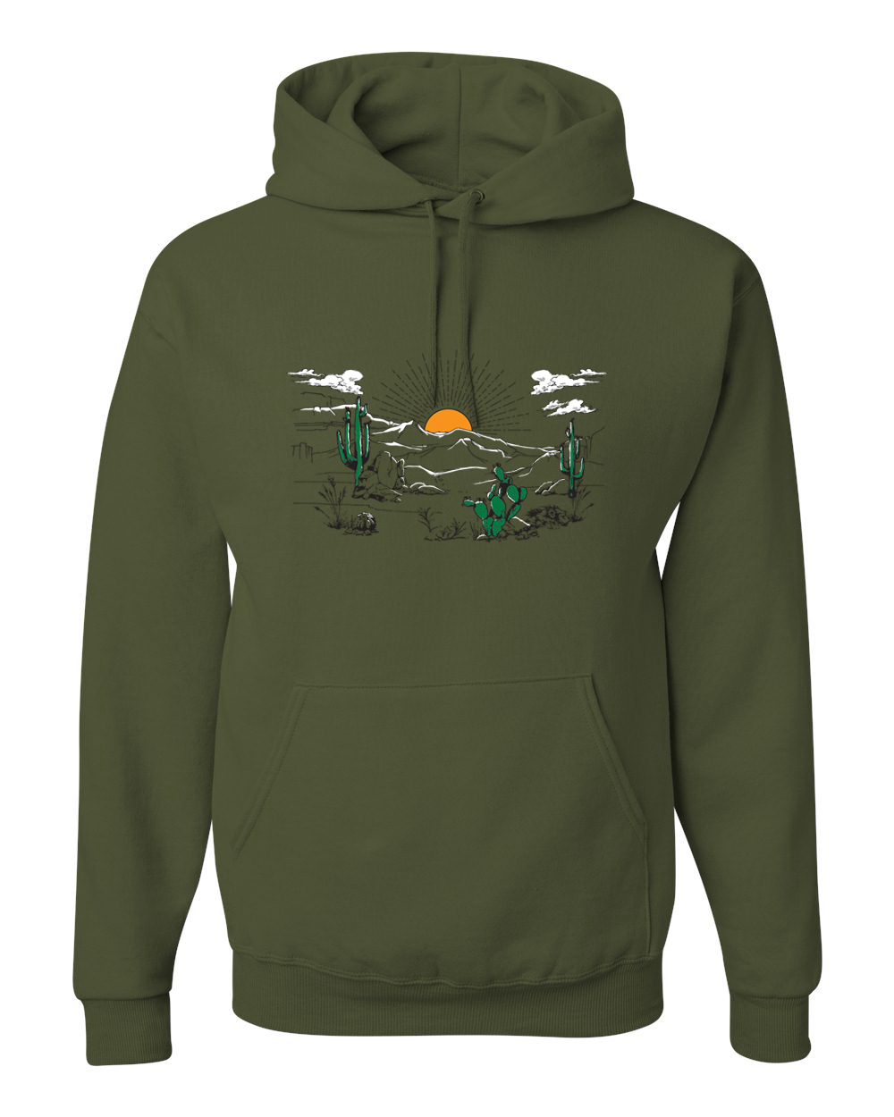 Sudadera con capucha unisex Cactus Desert Sunset Nature - Imagen 11 de 11