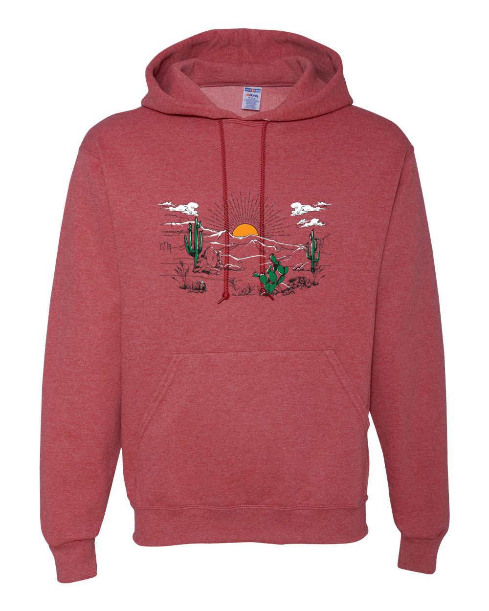 Sudadera con capucha unisex Cactus Desert Sunset Nature - Imagen 10 de 11