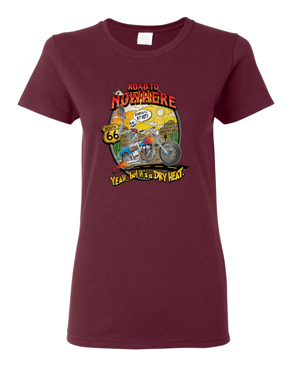 Road To Nowhere Runnin' A Lil Hot Vintage Women Graphic T-Shirt - Picture 7 of 13