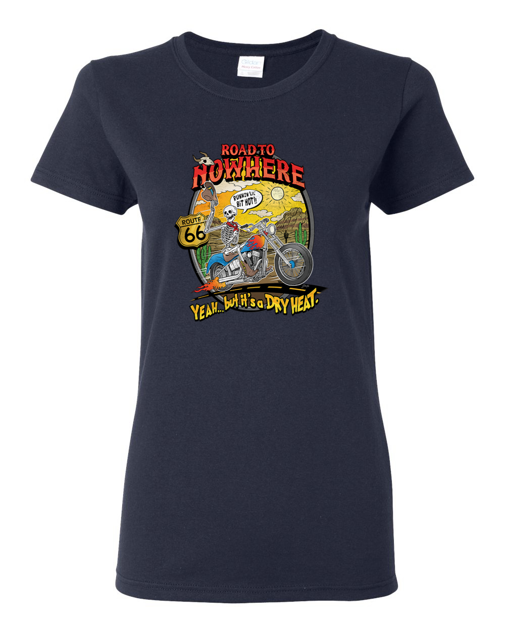 Road To Nowhere Runnin' A Lil Hot Vintage Women Graphic T-Shirt - Picture 8 of 13
