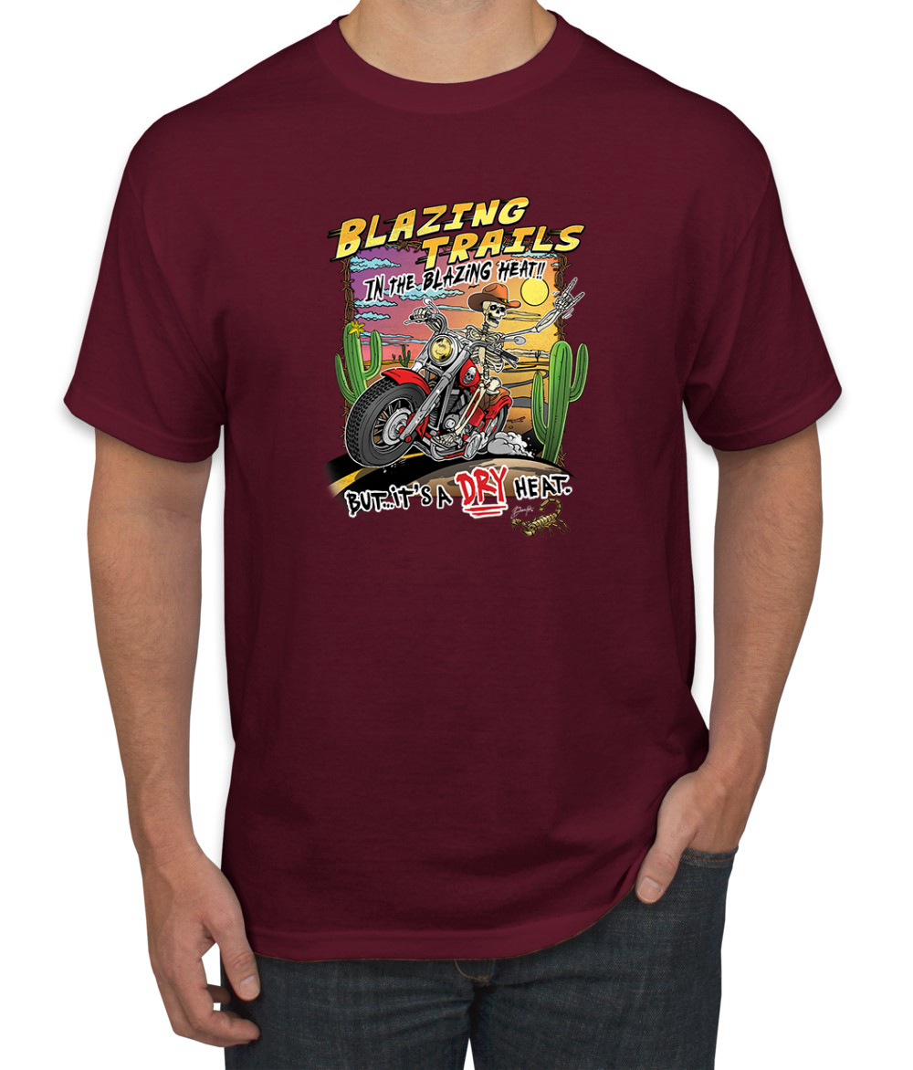 Camiseta vintage para hombre Blazing Trails in the Blazing Heat - Imagen 7 de 15