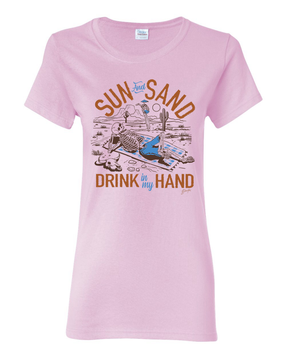 Camiseta gráfica para mujer Sun and Sand Drink In My Hand Nature - Imagen 5 de 9