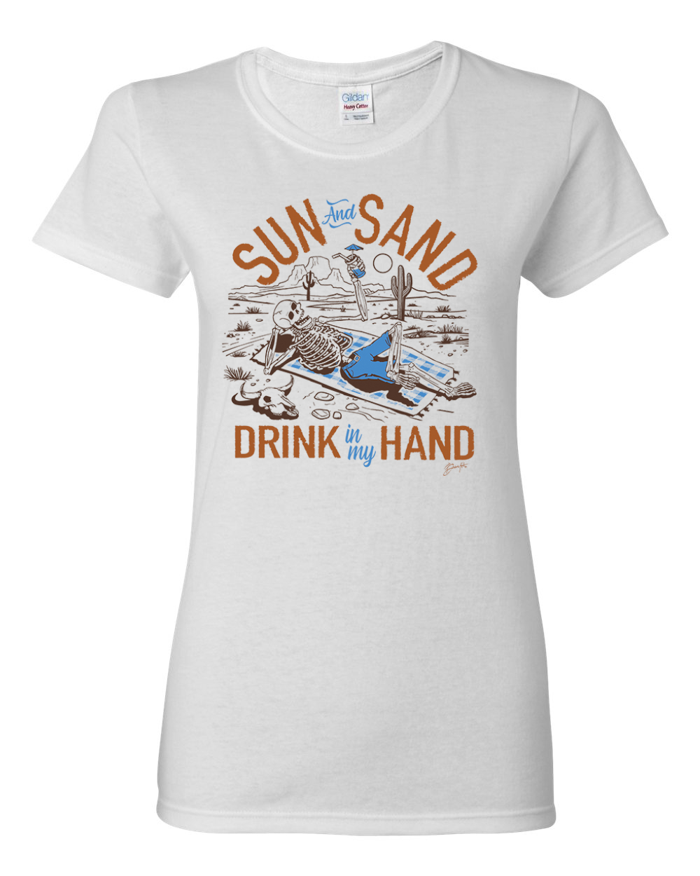 Camiseta gráfica para mujer Sun and Sand Drink In My Hand Nature - Imagen 7 de 9