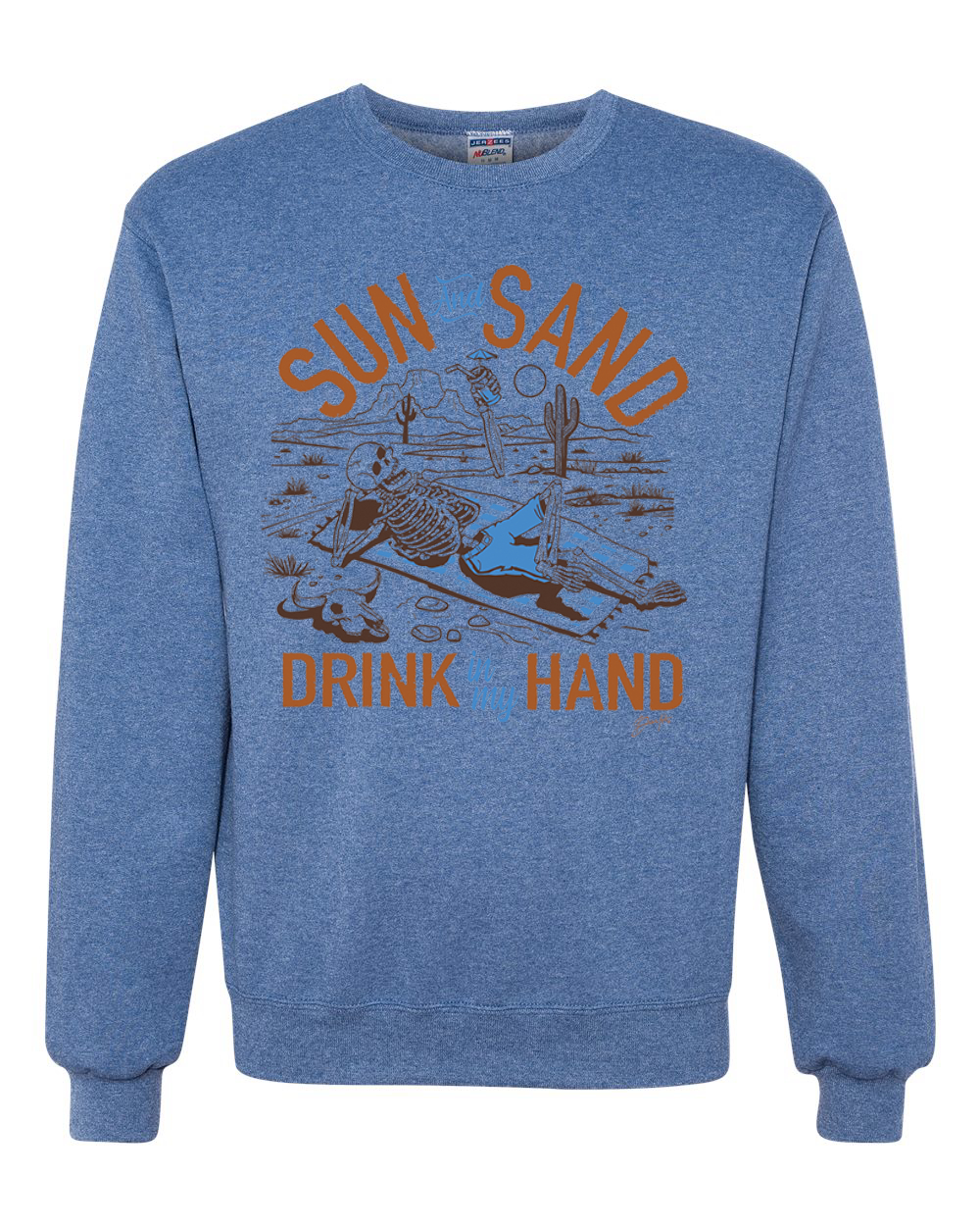 Sun and Sand Drink In My Hand Nature Unisex Rundhalsausschnitt Sweatshirt - Bild 7 von 8