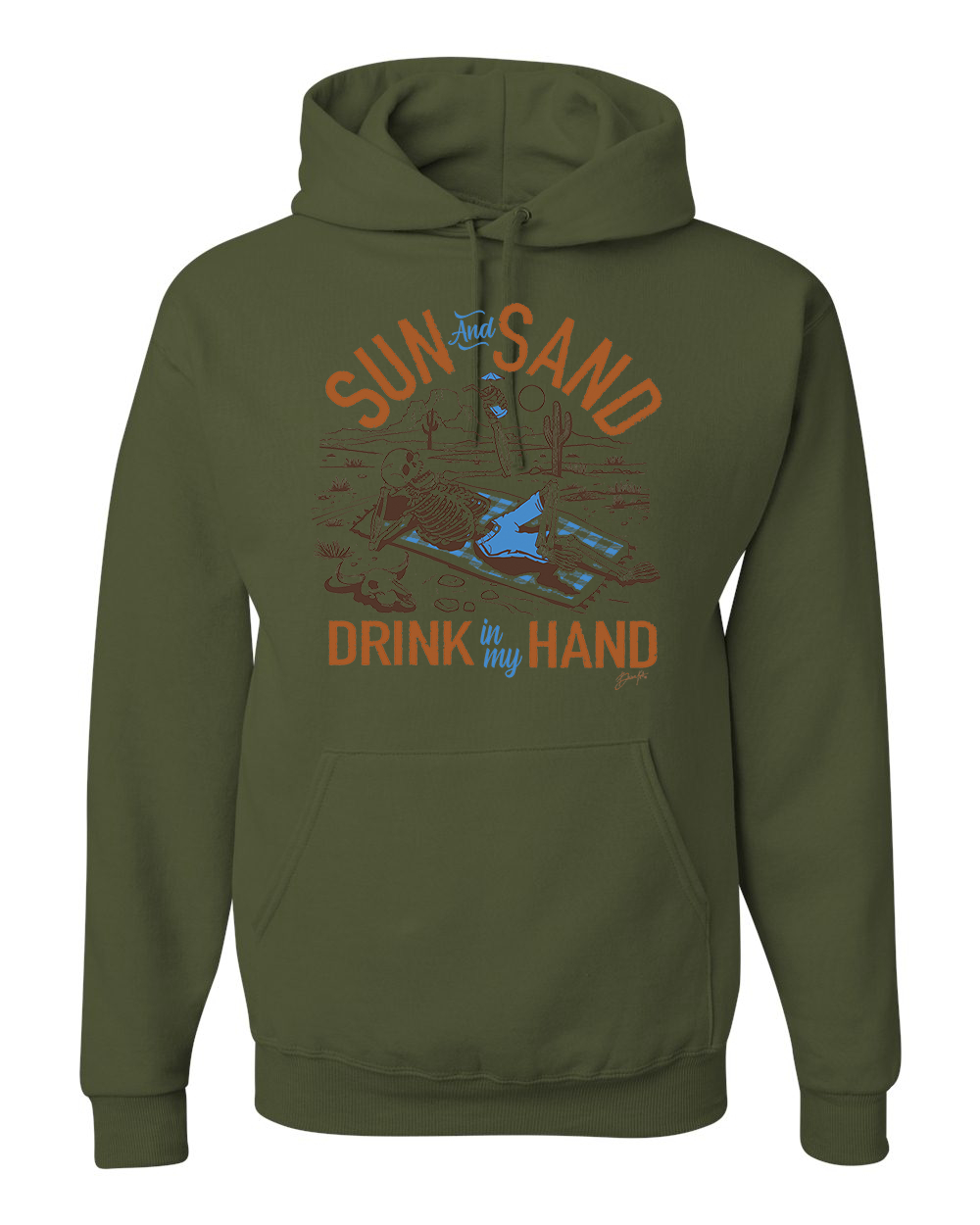 Sudadera con capucha unisex Sun and Sand Drink In My Hand Nature - Imagen 9 de 9