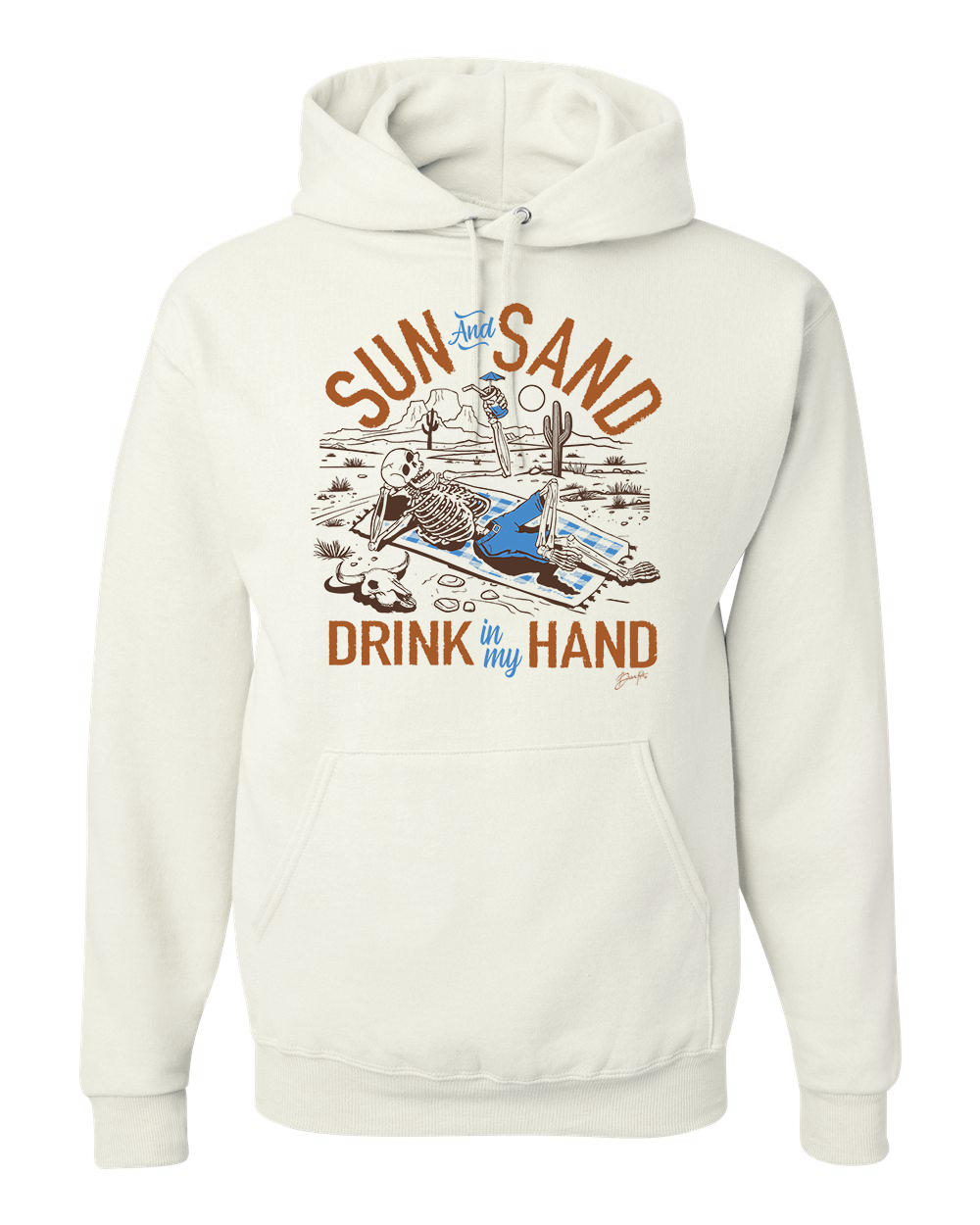 Sudadera con capucha unisex Sun and Sand Drink In My Hand Nature - Imagen 8 de 9