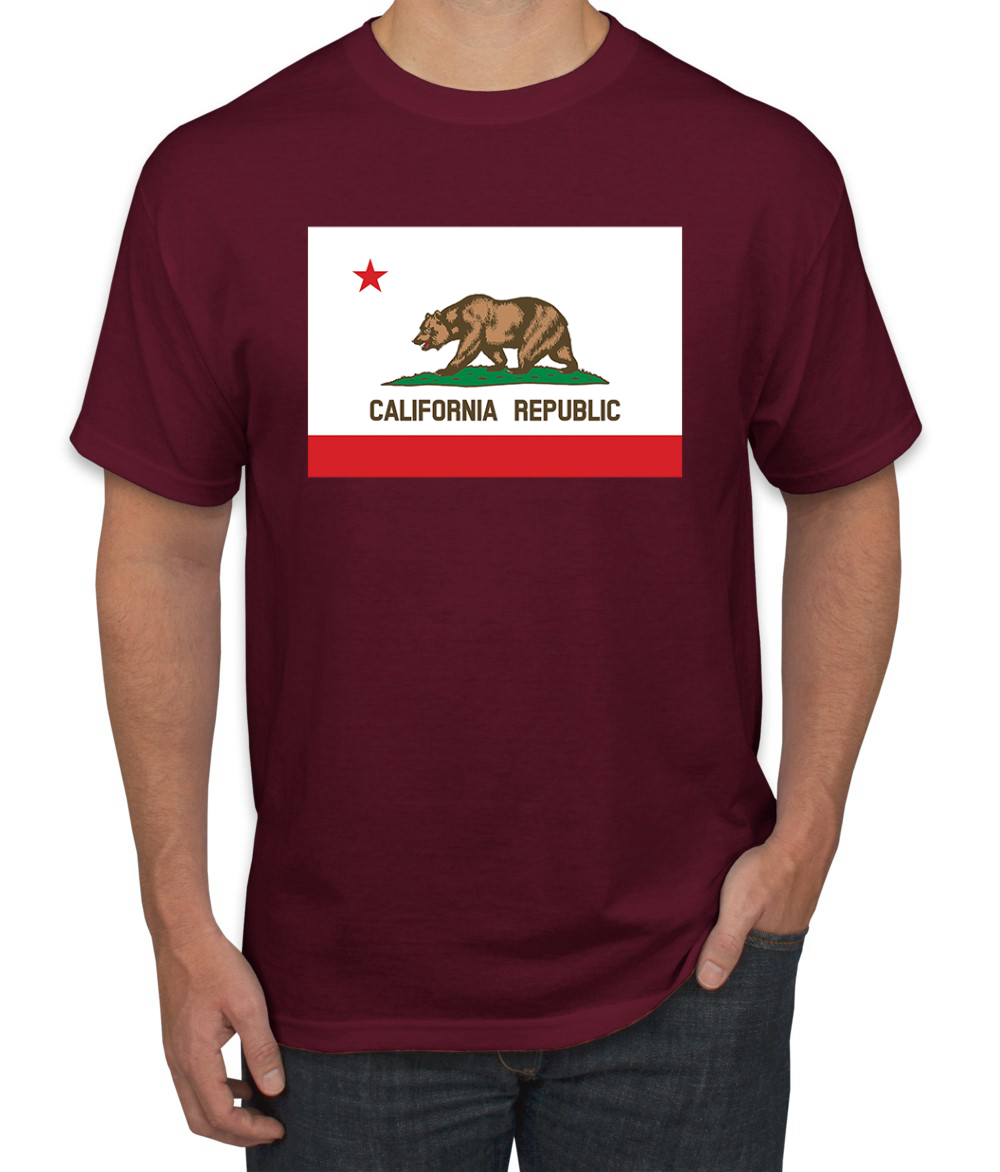 Camiseta para hombre con bandera del estado de California - Imagen 11 de 28