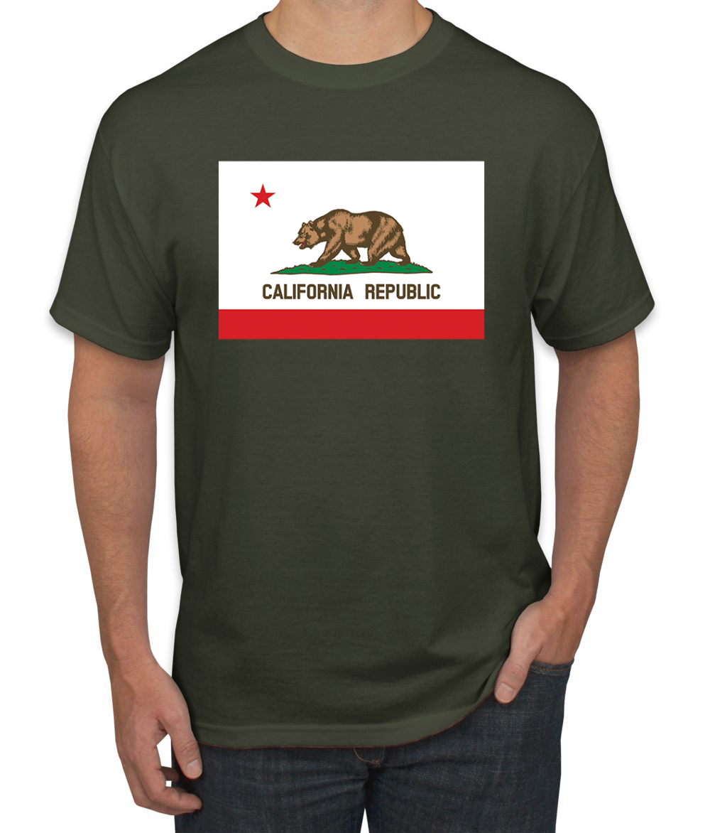 Camiseta para hombre con bandera del estado de California - Imagen 27 de 28