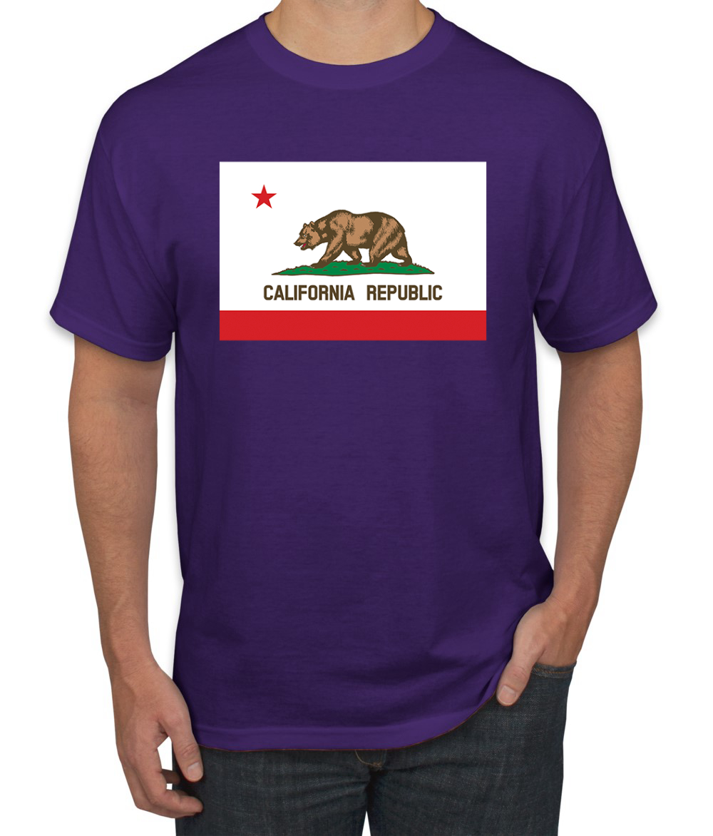 Camiseta para hombre con bandera del estado de California - Imagen 15 de 28