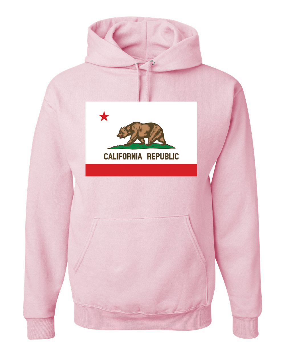 California Republic State Flag Bear Unisex Hoodie Sweatshirt - Picture 10 of 28