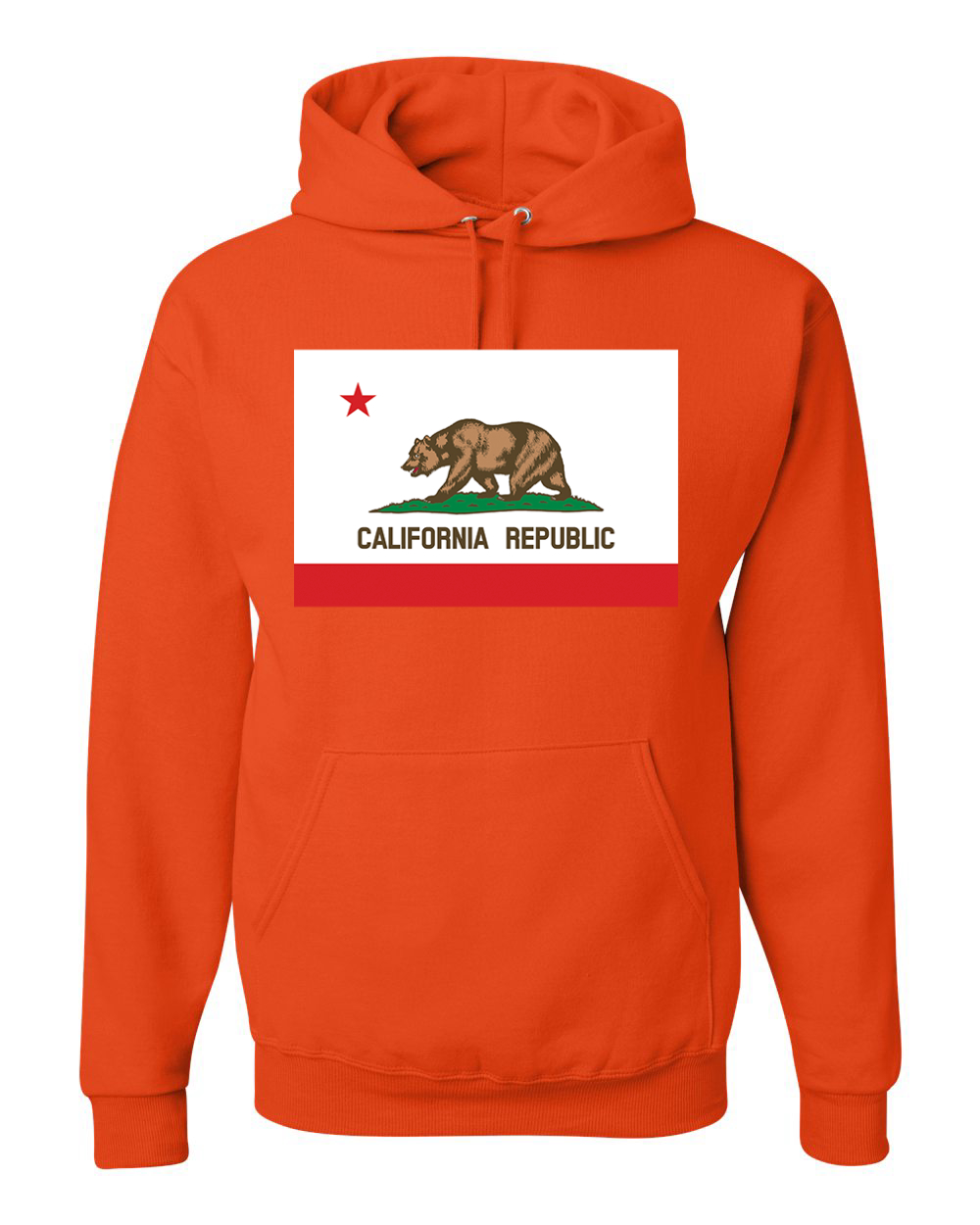 California Republic State Flag Bear Unisex Hoodie Sweatshirt - Picture 14 of 28