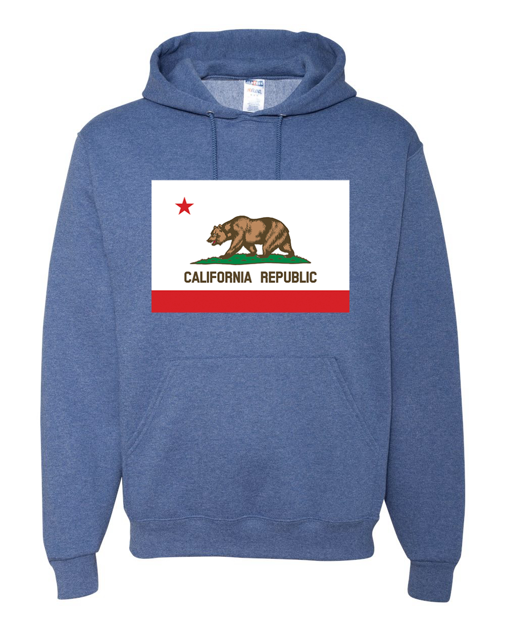 California Republic State Flag Bear Unisex Hoodie Sweatshirt - Picture 18 of 28