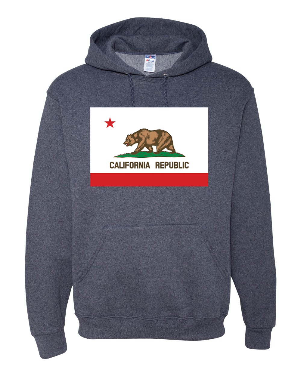 California Republic State Flag Bear Unisex Hoodie Sweatshirt - Picture 19 of 28