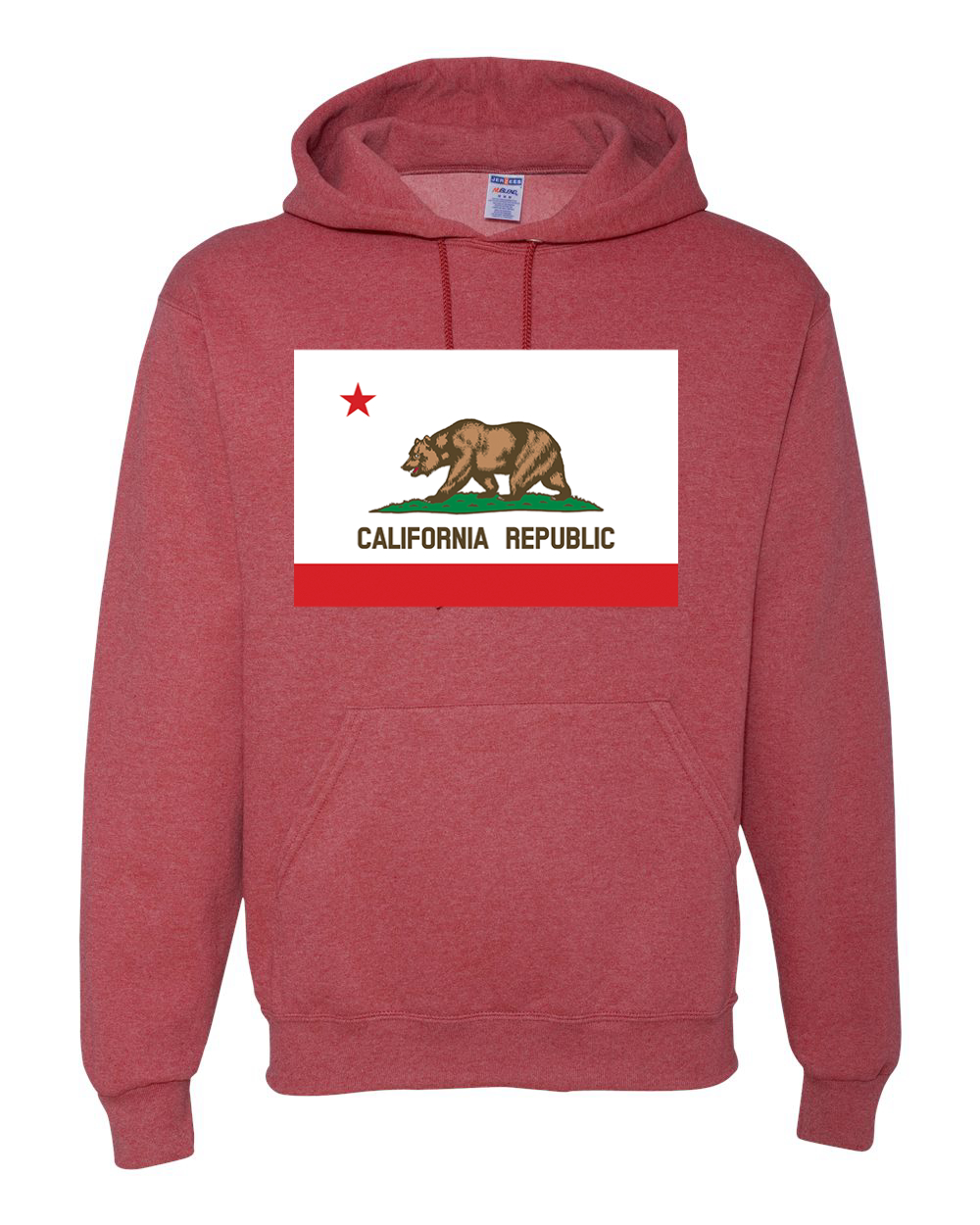 California Republic State Flag Bear Unisex Hoodie Sweatshirt - Picture 20 of 28